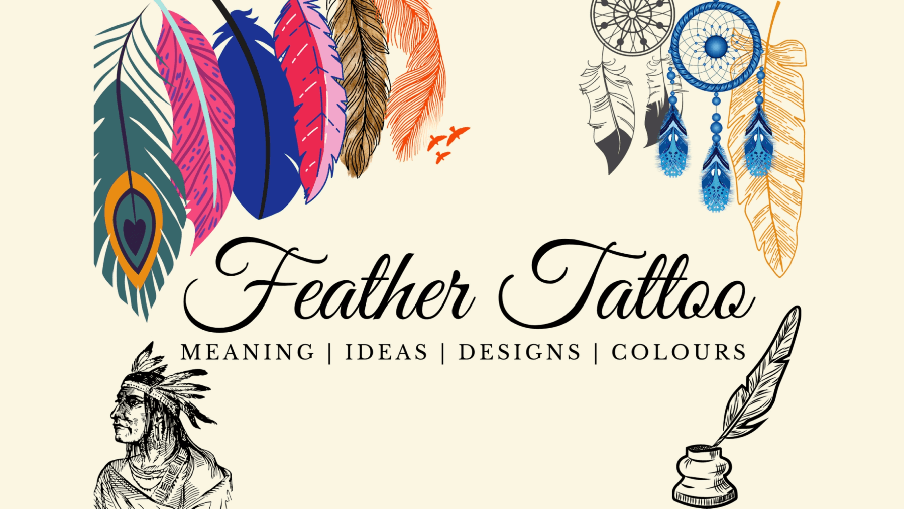 Elegant Infinity Feather Tattoo